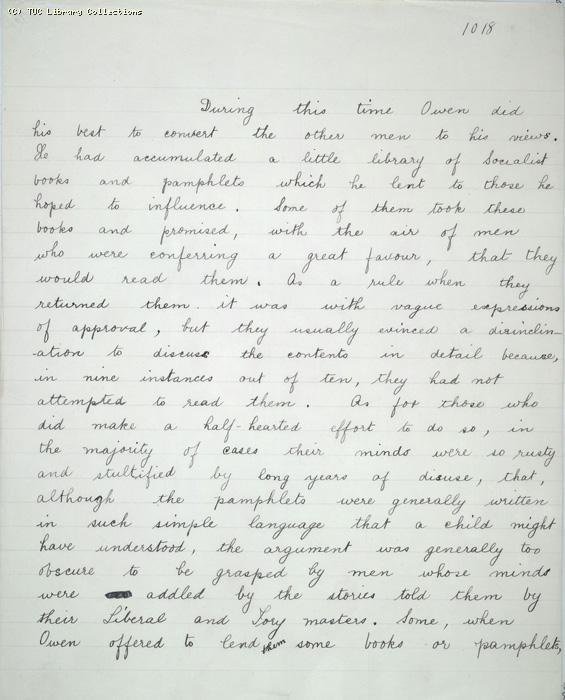 The Ragged Trousered Philanthropists - Manuscript, Page 1018