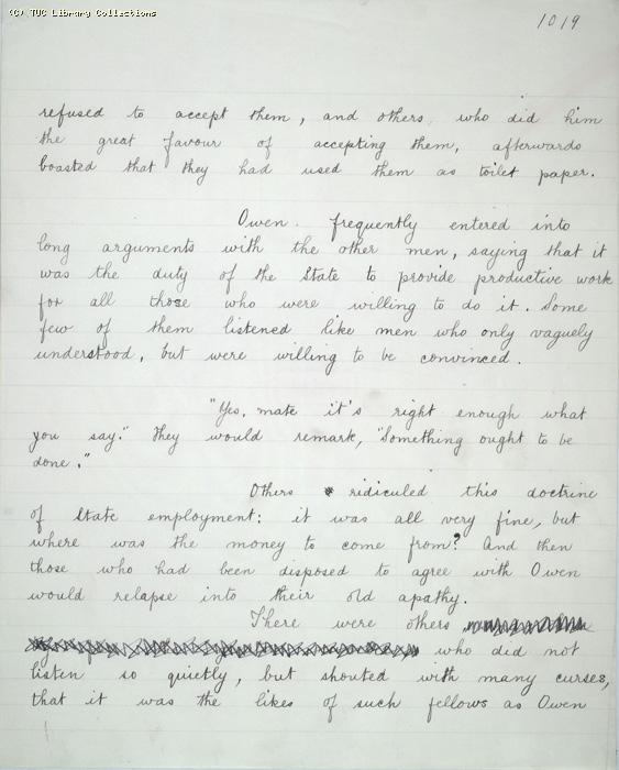 The Ragged Trousered Philanthropists - Manuscript, Page 1019