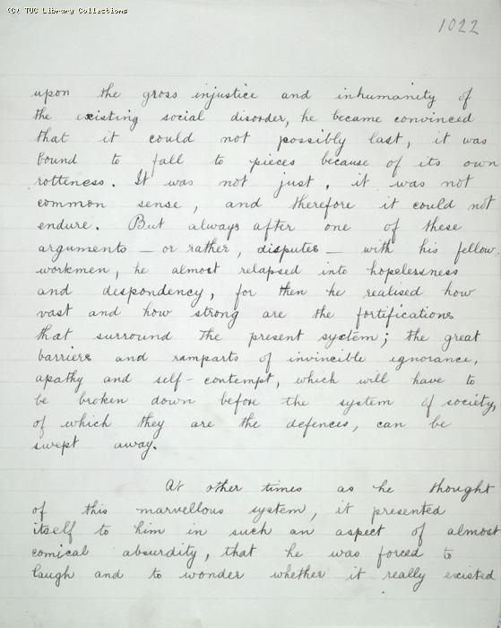 The Ragged Trousered Philanthropists - Manuscript, Page 1022