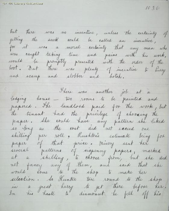 The Ragged Trousered Philanthropists - Manuscript, Page 1036
