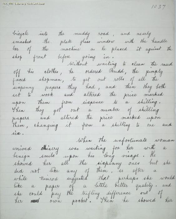 The Ragged Trousered Philanthropists - Manuscript, Page 1037
