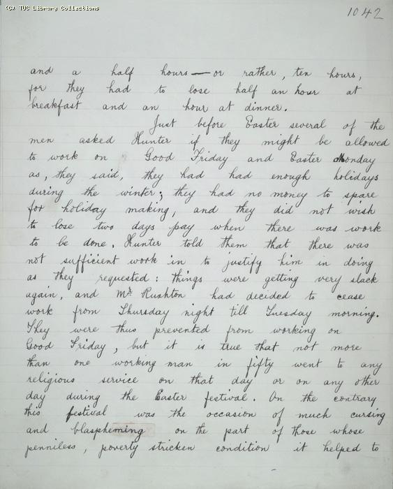 The Ragged Trousered Philanthropists - Manuscript, Page 1042