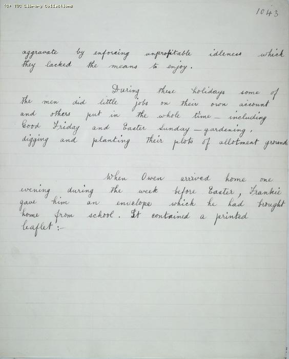 The Ragged Trousered Philanthropists - Manuscript, Page 1043