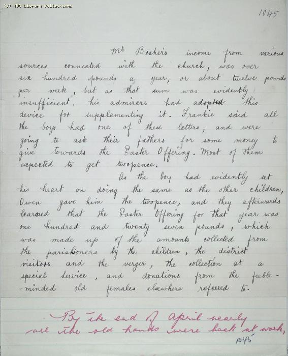 The Ragged Trousered Philanthropists - Manuscript, Page 1045