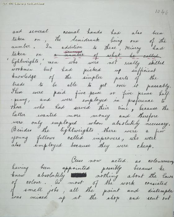 The Ragged Trousered Philanthropists - Manuscript, Page 1046