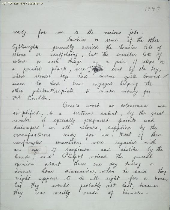 The Ragged Trousered Philanthropists - Manuscript, Page 1047