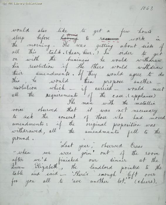 The Ragged Trousered Philanthropists - Manuscript, Page 1063