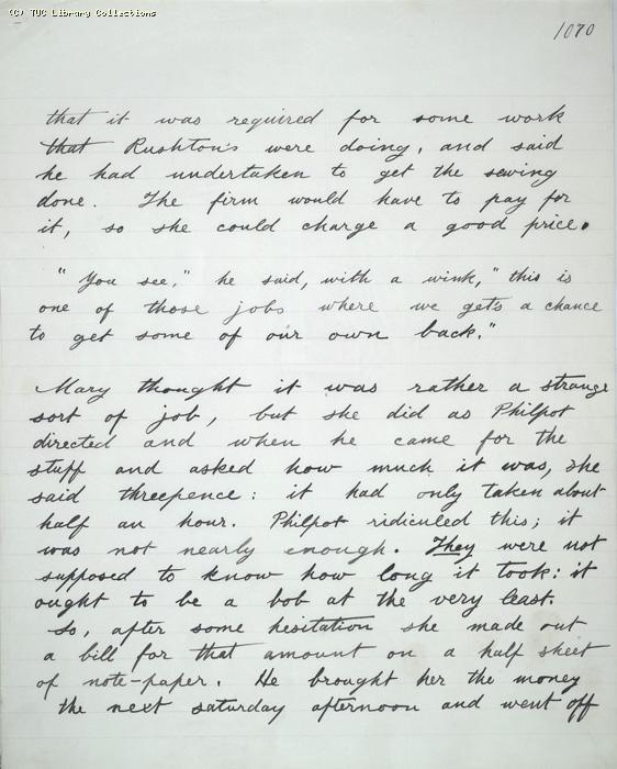 The Ragged Trousered Philanthropists - Manuscript, Page 1070