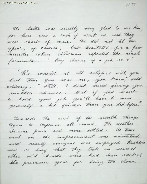The Ragged Trousered Philanthropists - Manuscript, Page 1072