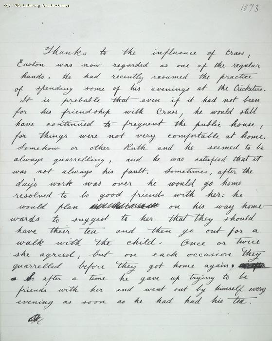 The Ragged Trousered Philanthropists - Manuscript, Page 1073