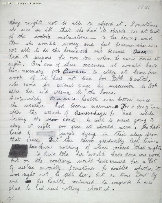 The Ragged Trousered Philanthropists - Manuscript, Page 1081