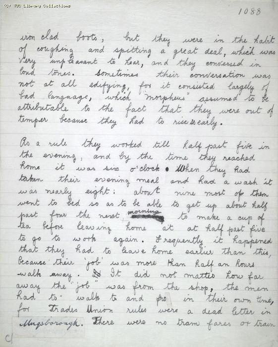 The Ragged Trousered Philanthropists - Manuscript, Page 1088
