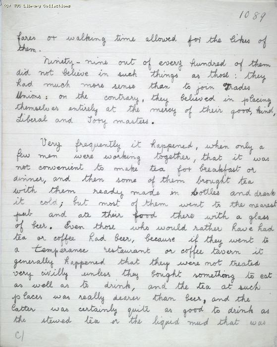 The Ragged Trousered Philanthropists - Manuscript, Page 1089