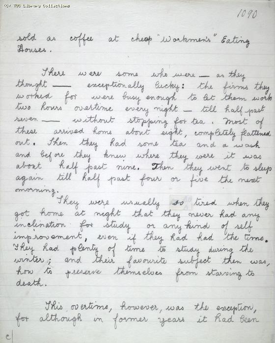 The Ragged Trousered Philanthropists - Manuscript, Page 1090