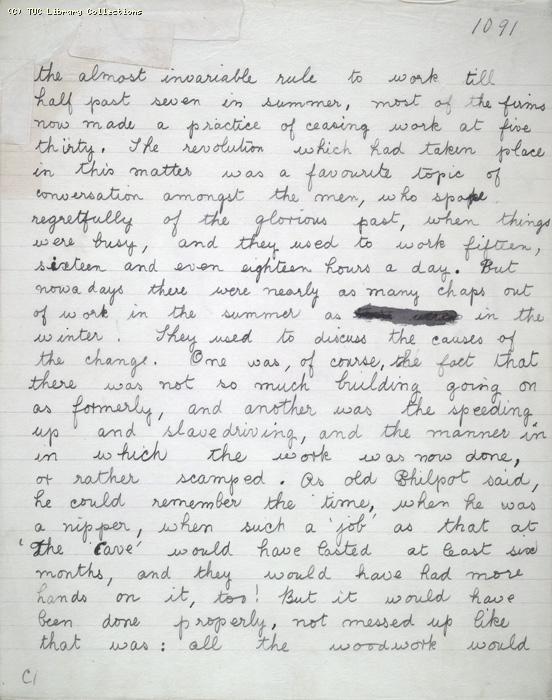 The Ragged Trousered Philanthropists - Manuscript, Page 1091