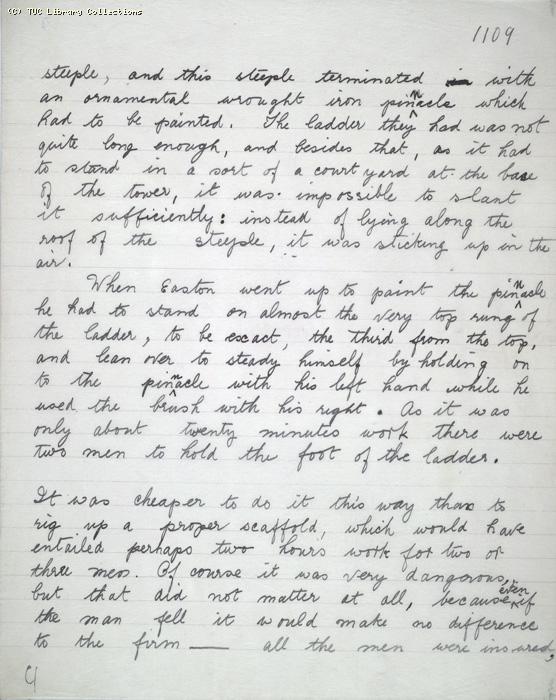 The Ragged Trousered Philanthropists - Manuscript, Page 1109