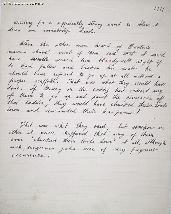 The Ragged Trousered Philanthropists - Manuscript, Page 1111