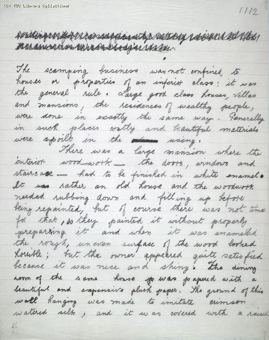 The Ragged Trousered Philanthropists - Manuscript, Page 1112