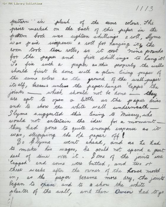 The Ragged Trousered Philanthropists - Manuscript, Page 1113