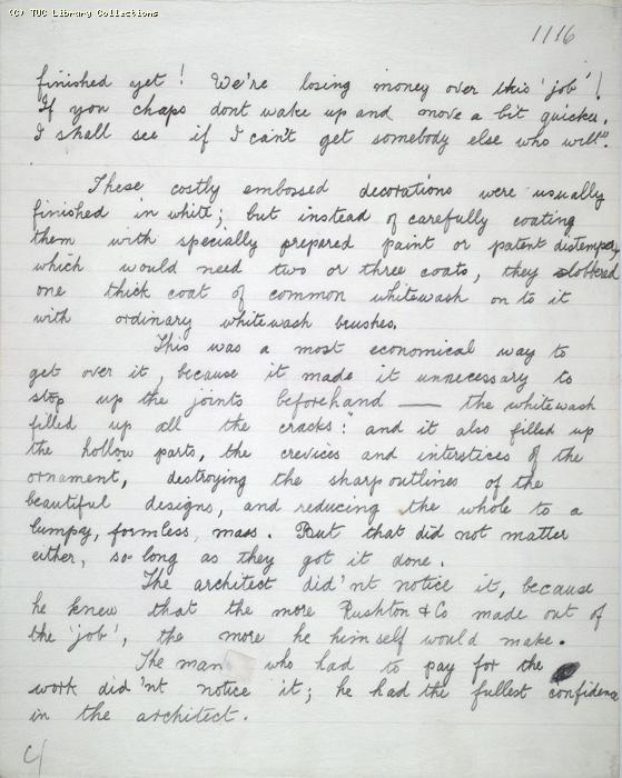The Ragged Trousered Philanthropists - Manuscript, Page 1116