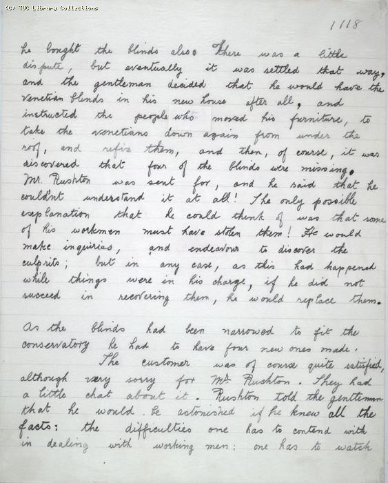 The Ragged Trousered Philanthropists - Manuscript, Page 1118