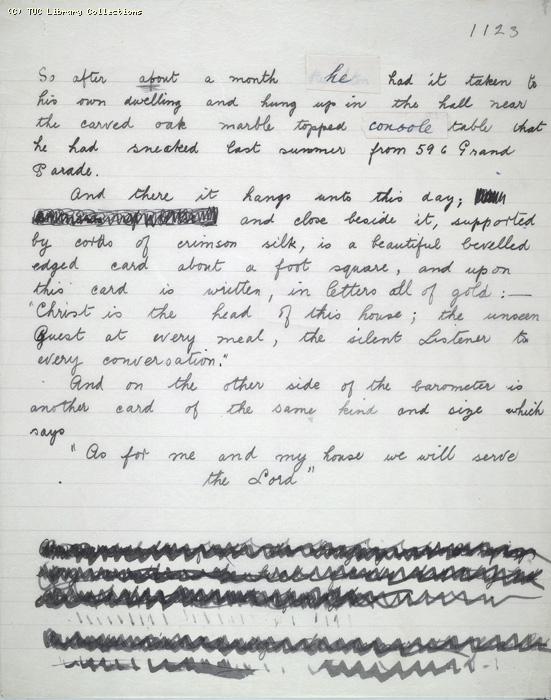 The Ragged Trousered Philanthropists - Manuscript, Page 1123