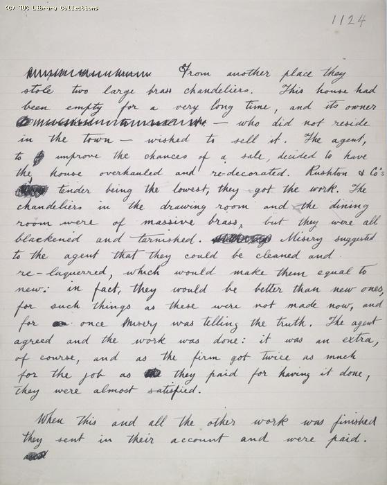 The Ragged Trousered Philanthropists - Manuscript, Page 1124