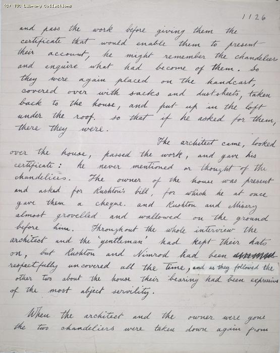 The Ragged Trousered Philanthropists - Manuscript, Page 1126
