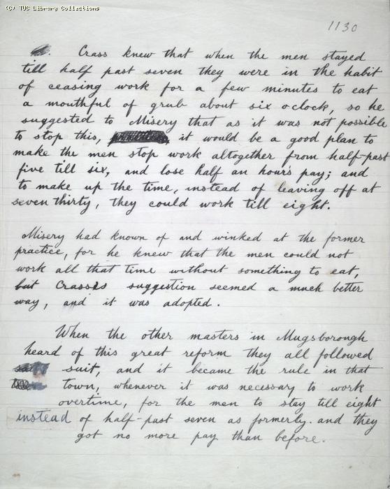 The Ragged Trousered Philanthropists - Manuscript, Page 1130