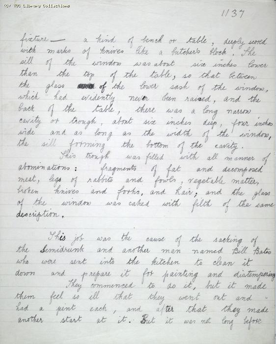 The Ragged Trousered Philanthropists - Manuscript, Page 1137