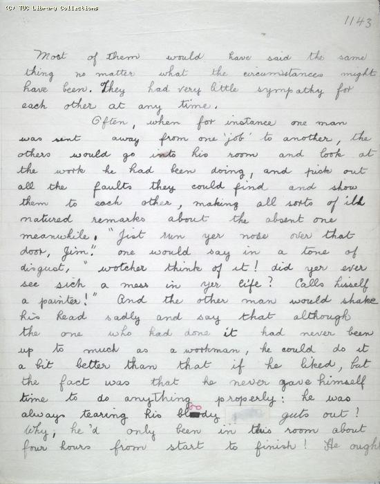 The Ragged Trousered Philanthropists - Manuscript, Page 1143