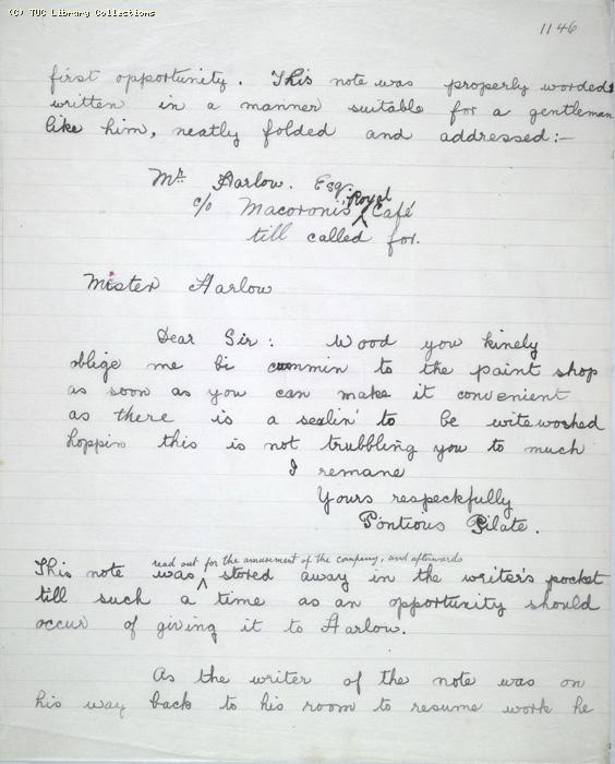 The Ragged Trousered Philanthropists - Manuscript, Page 1146