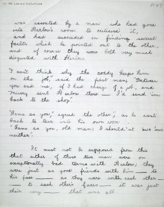 The Ragged Trousered Philanthropists - Manuscript, Page 1147