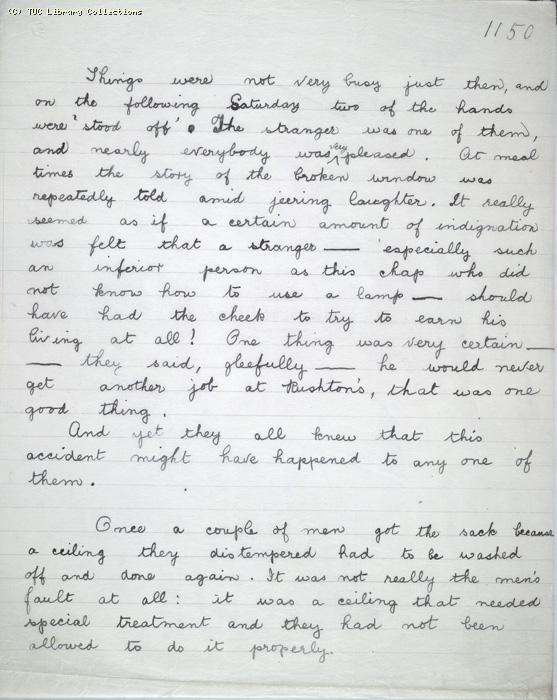 The Ragged Trousered Philanthropists - Manuscript, Page 1150