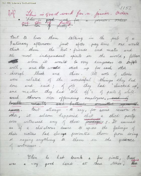 The Ragged Trousered Philanthropists - Manuscript, Page 1152