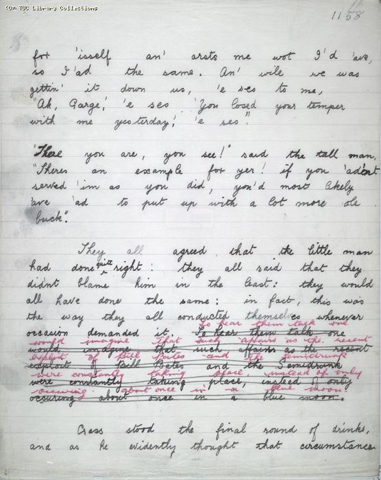The Ragged Trousered Philanthropists - Manuscript, Page 1158