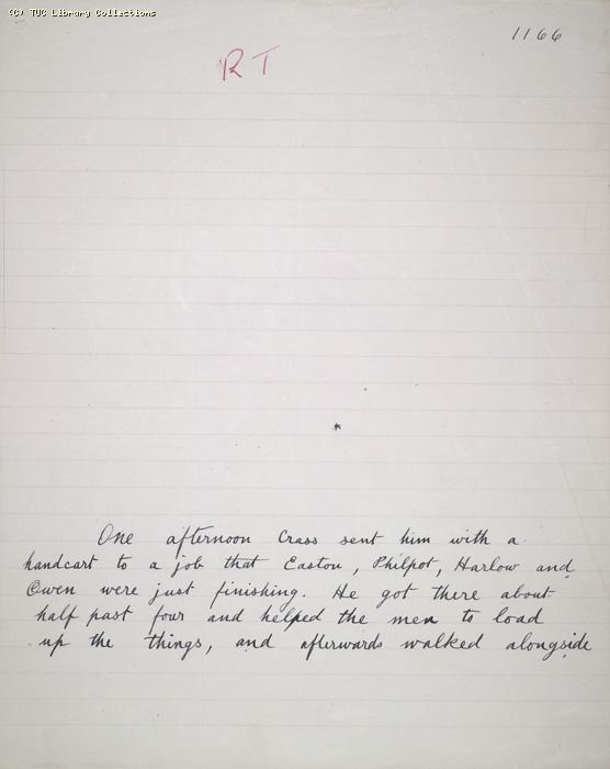 The Ragged Trousered Philanthropists - Manuscript, Page 1166
