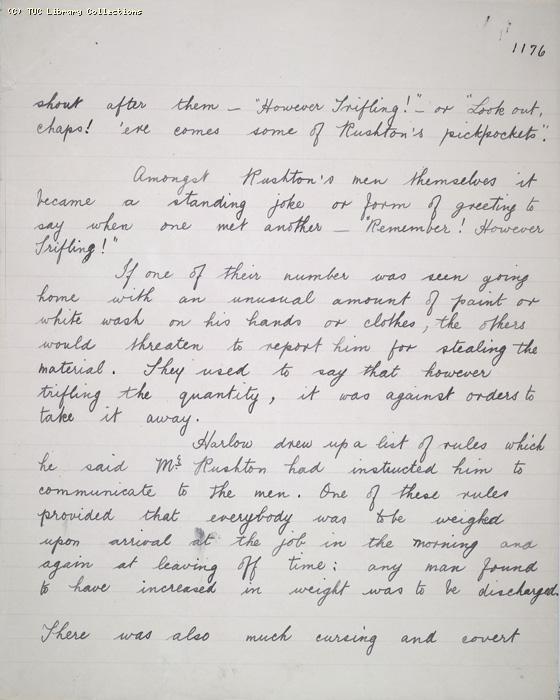The Ragged Trousered Philanthropists - Manuscript, Page 1176