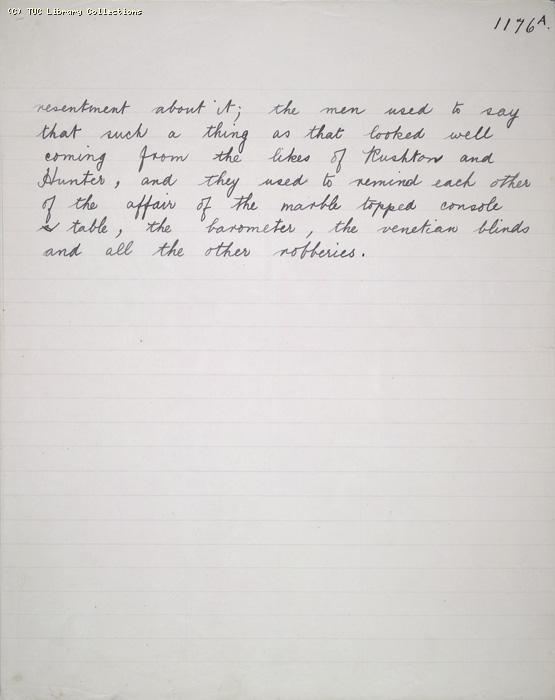 The Ragged Trousered Philanthropists - Manuscript, Page 1176A