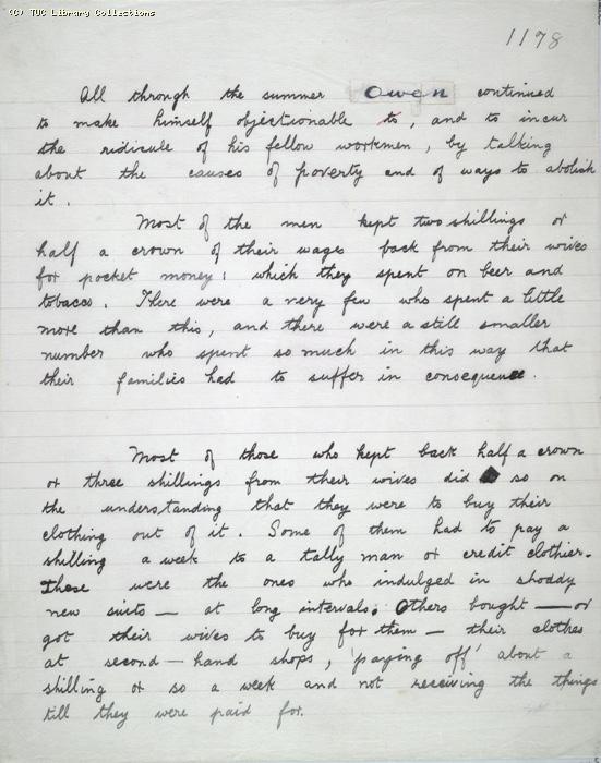 The Ragged Trousered Philanthropists - Manuscript, Page 1178