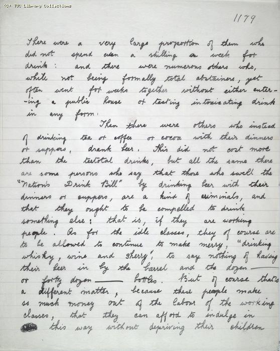 The Ragged Trousered Philanthropists - Manuscript, Page 1179