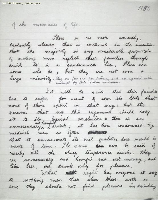 The Ragged Trousered Philanthropists - Manuscript, Page 1180
