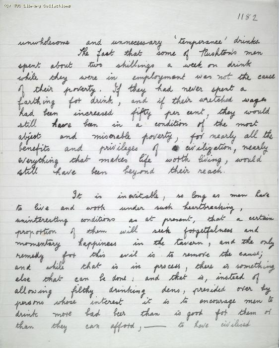 The Ragged Trousered Philanthropists - Manuscript, Page 1182