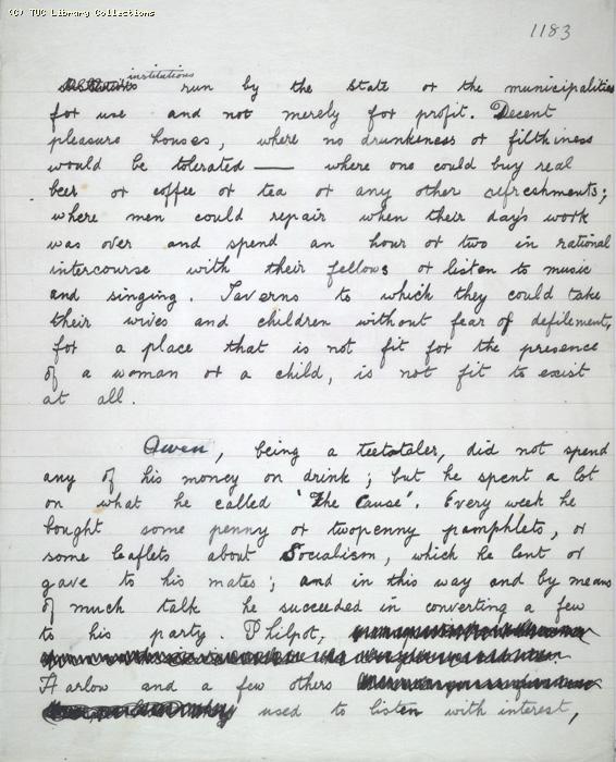 The Ragged Trousered Philanthropists - Manuscript, Page 1183