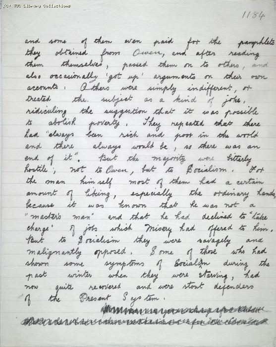 The Ragged Trousered Philanthropists - Manuscript, Page 1184