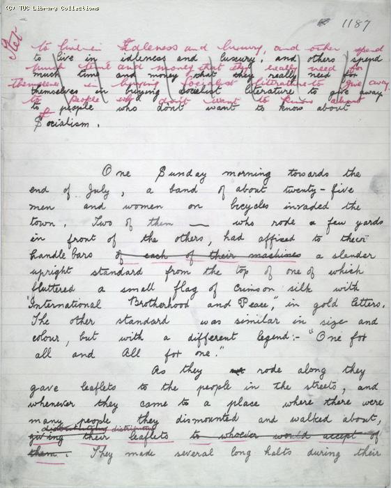 The Ragged Trousered Philanthropists - Manuscript, Page 1187