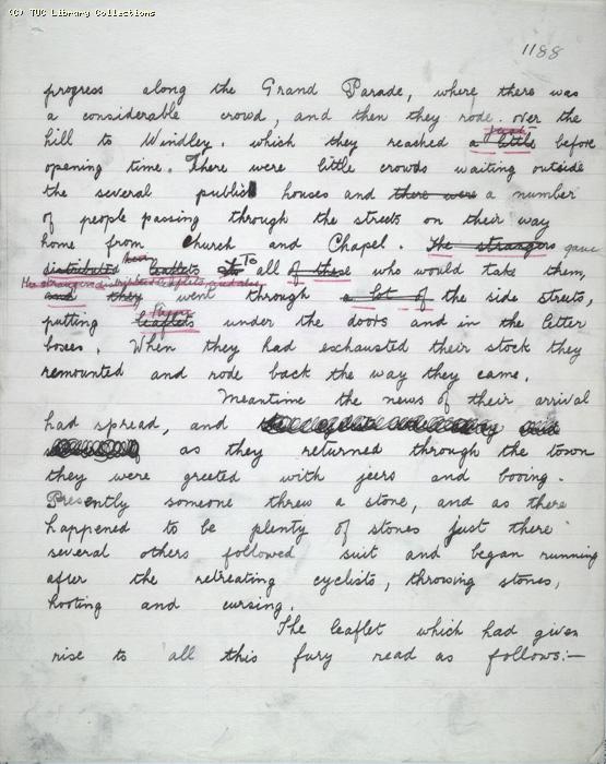The Ragged Trousered Philanthropists - Manuscript, Page 1188