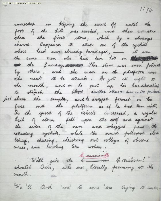 The Ragged Trousered Philanthropists - Manuscript, Page 1194