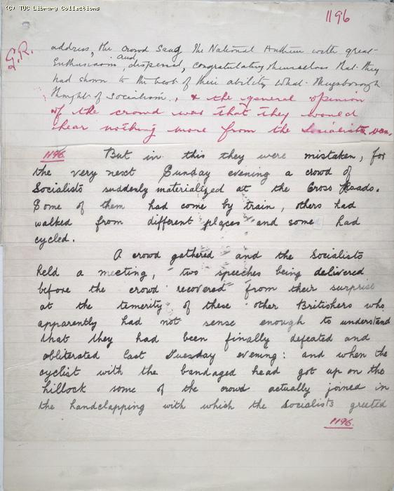 The Ragged Trousered Philanthropists - Manuscript, Page 1196