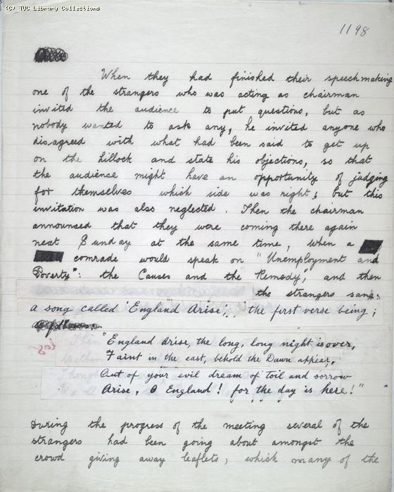 The Ragged Trousered Philanthropists - Manuscript, Page 1198
